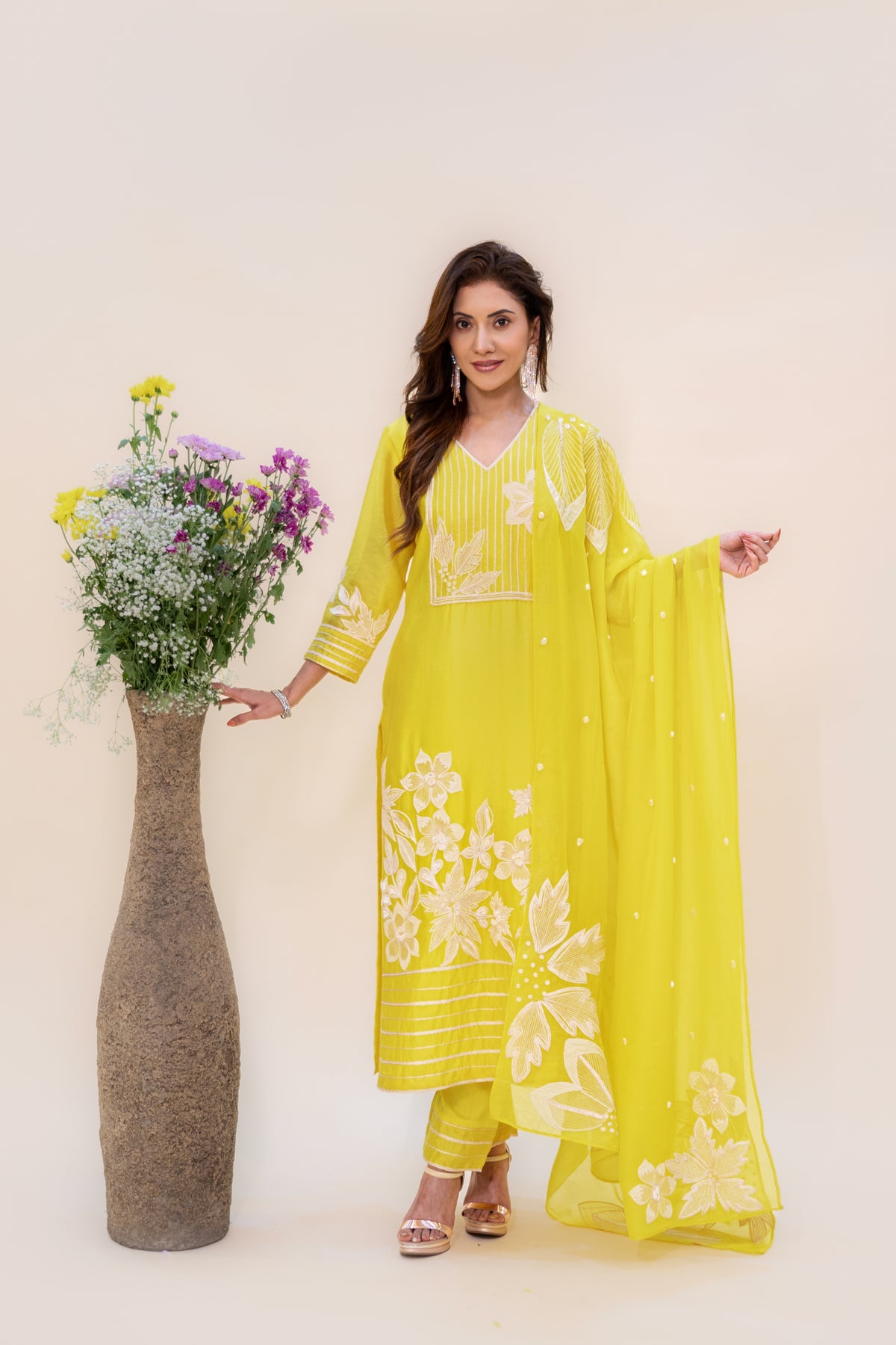 Lime Green Kurta Set