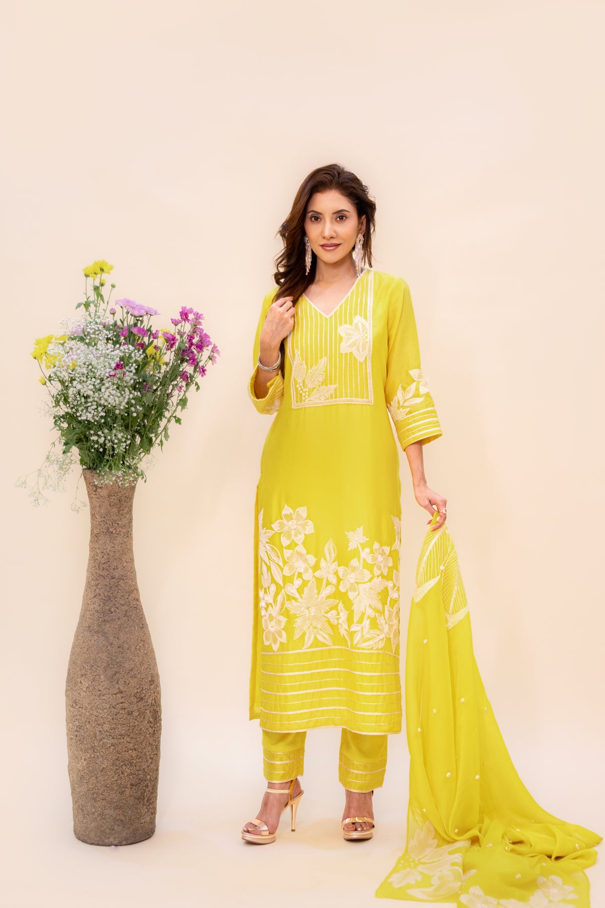 Lime Green Kurta Set